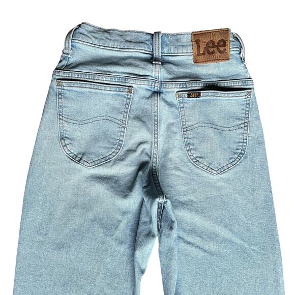 LEE Womens High Rise‎ Classic Straight Fit Light Wash Blue Denim Jeans Size 25 - Picture 9 of 11